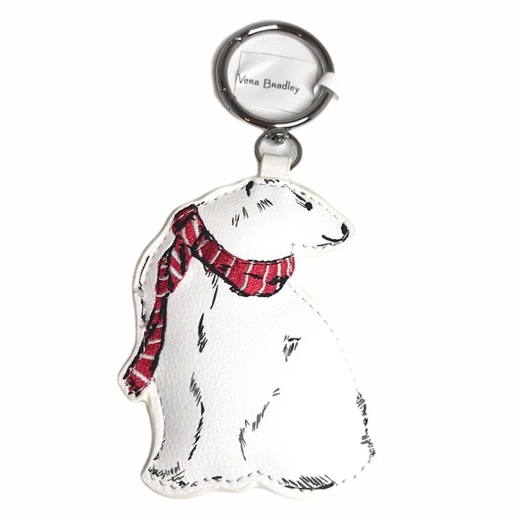 Vera Bradley Accessories - Vera Bradley Bag Charm Beary Merry, White, Red